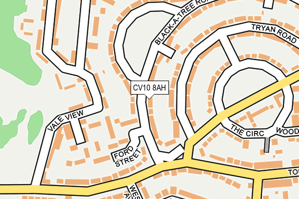 CV10 8AH map - OS OpenMap – Local (Ordnance Survey)