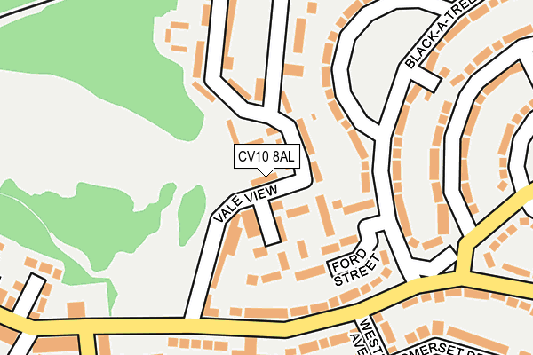 CV10 8AL map - OS OpenMap – Local (Ordnance Survey)