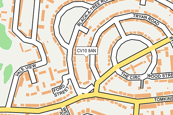 CV10 8AN map - OS OpenMap – Local (Ordnance Survey)