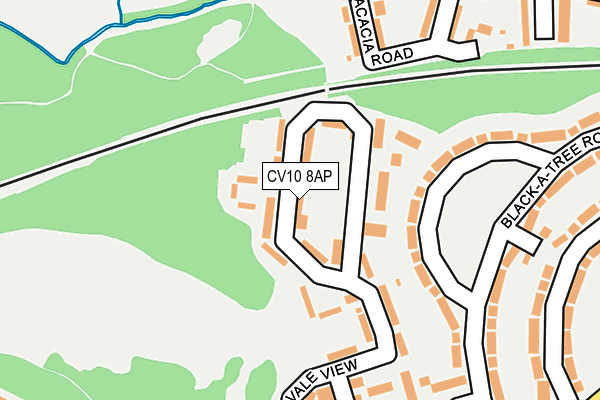 CV10 8AP map - OS OpenMap – Local (Ordnance Survey)