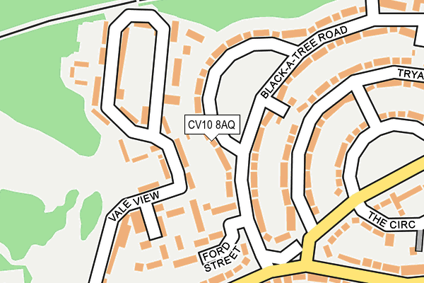 CV10 8AQ map - OS OpenMap – Local (Ordnance Survey)