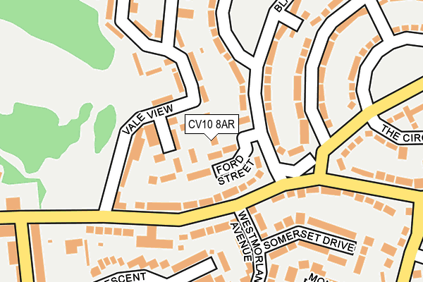 CV10 8AR map - OS OpenMap – Local (Ordnance Survey)