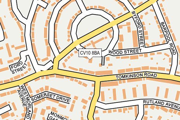 CV10 8BA map - OS OpenMap – Local (Ordnance Survey)