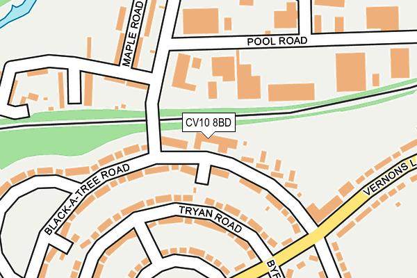 CV10 8BD map - OS OpenMap – Local (Ordnance Survey)
