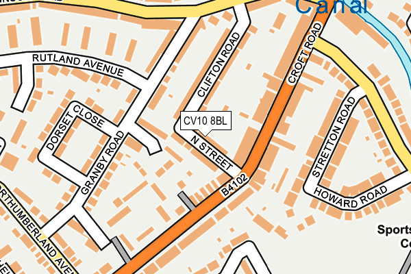 CV10 8BL map - OS OpenMap – Local (Ordnance Survey)