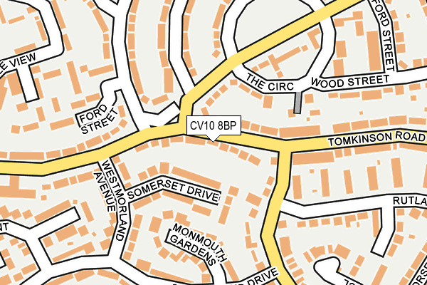 CV10 8BP map - OS OpenMap – Local (Ordnance Survey)