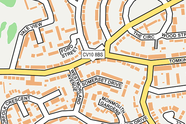 CV10 8BS map - OS OpenMap – Local (Ordnance Survey)