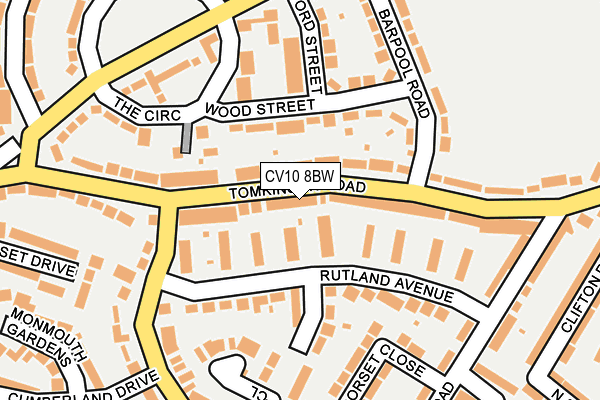 CV10 8BW map - OS OpenMap – Local (Ordnance Survey)