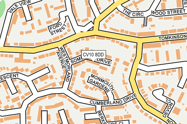 CV10 8DD map - OS OpenMap – Local (Ordnance Survey)