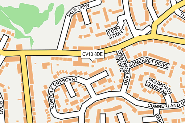 CV10 8DE map - OS OpenMap – Local (Ordnance Survey)