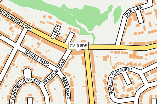 CV10 8DF map - OS OpenMap – Local (Ordnance Survey)