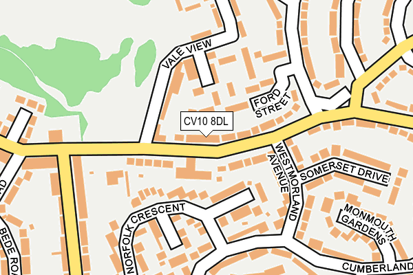 CV10 8DL map - OS OpenMap – Local (Ordnance Survey)