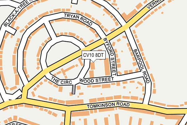 CV10 8DT map - OS OpenMap – Local (Ordnance Survey)
