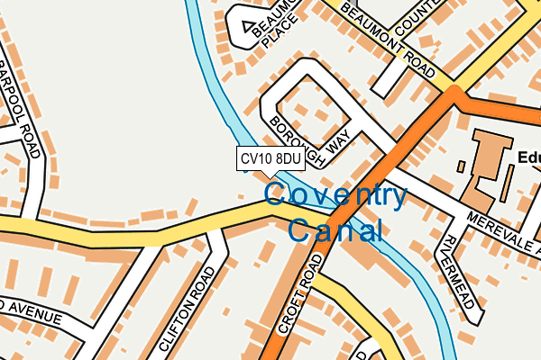 CV10 8DU map - OS OpenMap – Local (Ordnance Survey)