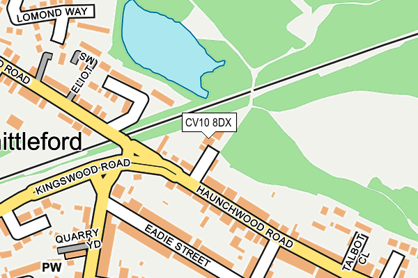 CV10 8DX map - OS OpenMap – Local (Ordnance Survey)