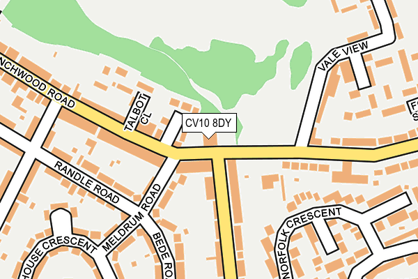 CV10 8DY map - OS OpenMap – Local (Ordnance Survey)