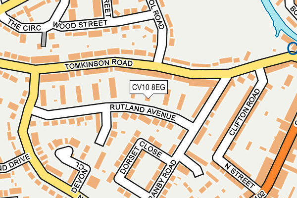 CV10 8EG map - OS OpenMap – Local (Ordnance Survey)