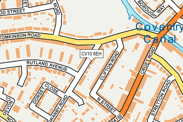 CV10 8EH map - OS OpenMap – Local (Ordnance Survey)