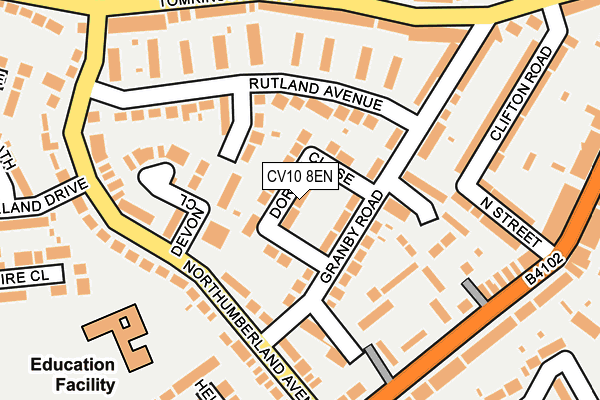 CV10 8EN map - OS OpenMap – Local (Ordnance Survey)