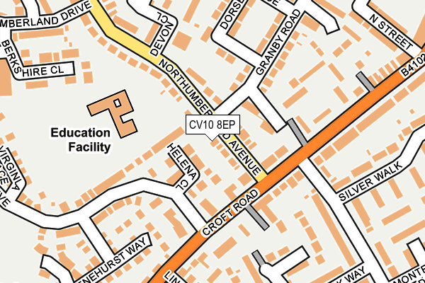 CV10 8EP map - OS OpenMap – Local (Ordnance Survey)