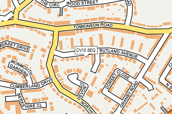 CV10 8EQ map - OS OpenMap – Local (Ordnance Survey)