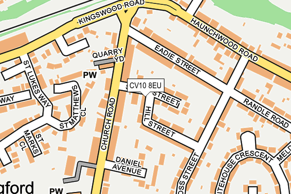 CV10 8EU map - OS OpenMap – Local (Ordnance Survey)