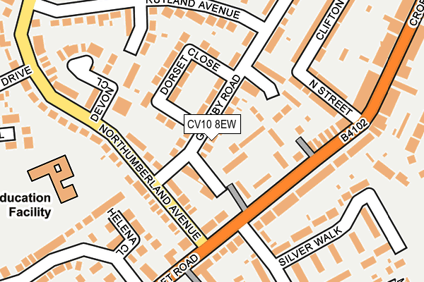 CV10 8EW map - OS OpenMap – Local (Ordnance Survey)