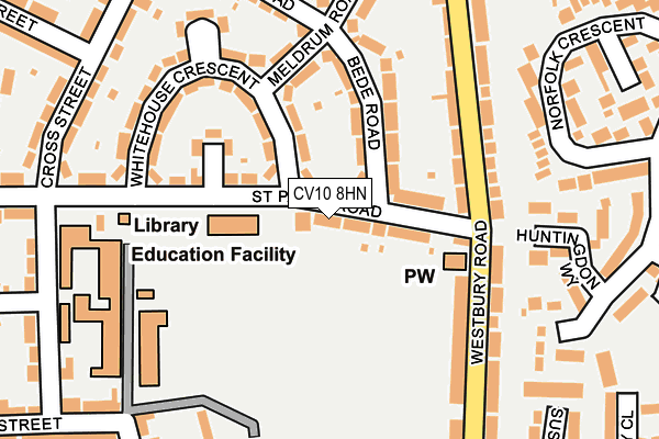 CV10 8HN map - OS OpenMap – Local (Ordnance Survey)