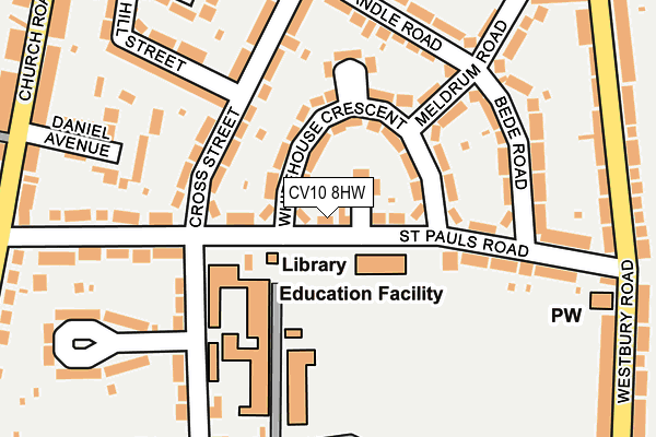 CV10 8HW map - OS OpenMap – Local (Ordnance Survey)