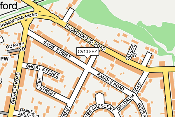 CV10 8HZ map - OS OpenMap – Local (Ordnance Survey)