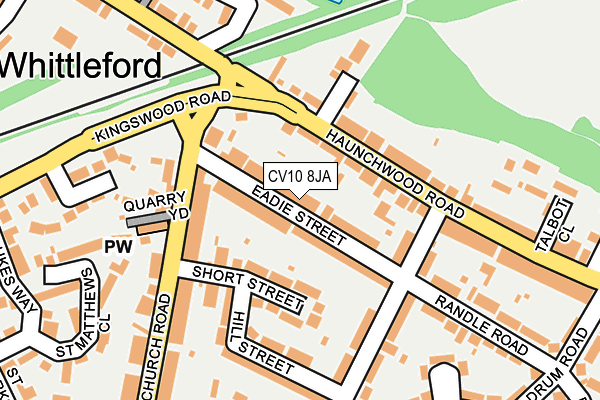 CV10 8JA map - OS OpenMap – Local (Ordnance Survey)