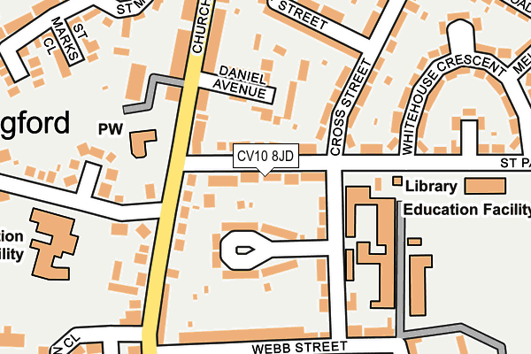 CV10 8JD map - OS OpenMap – Local (Ordnance Survey)