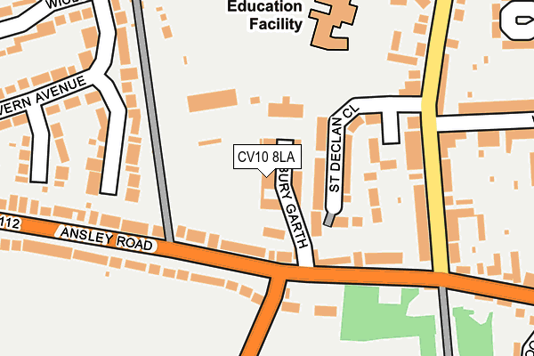 CV10 8LA map - OS OpenMap – Local (Ordnance Survey)