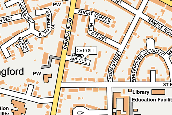 CV10 8LL map - OS OpenMap – Local (Ordnance Survey)