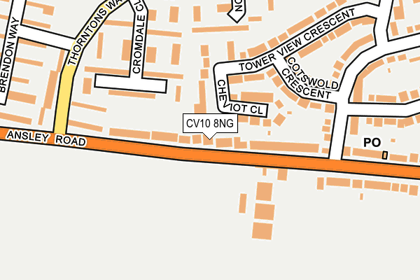 CV10 8NG map - OS OpenMap – Local (Ordnance Survey)