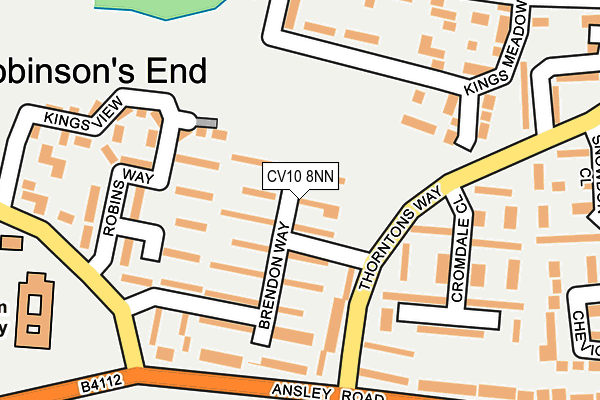 CV10 8NN map - OS OpenMap – Local (Ordnance Survey)