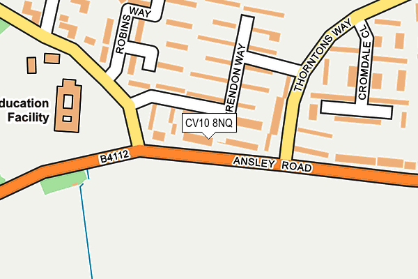 CV10 8NQ map - OS OpenMap – Local (Ordnance Survey)