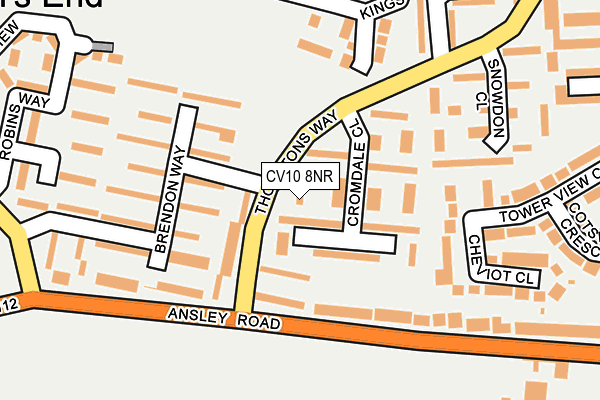 CV10 8NR map - OS OpenMap – Local (Ordnance Survey)