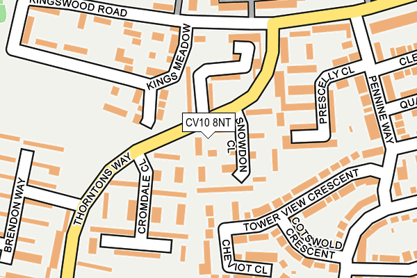 CV10 8NT map - OS OpenMap – Local (Ordnance Survey)