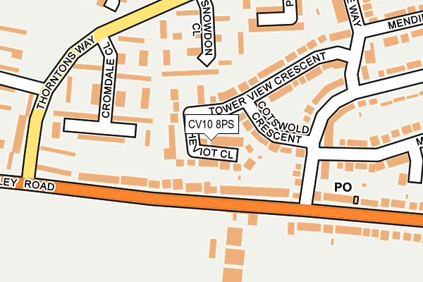 CV10 8PS map - OS OpenMap – Local (Ordnance Survey)