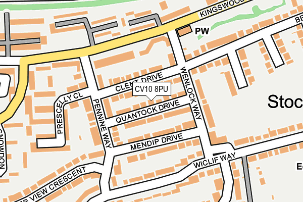 CV10 8PU map - OS OpenMap – Local (Ordnance Survey)