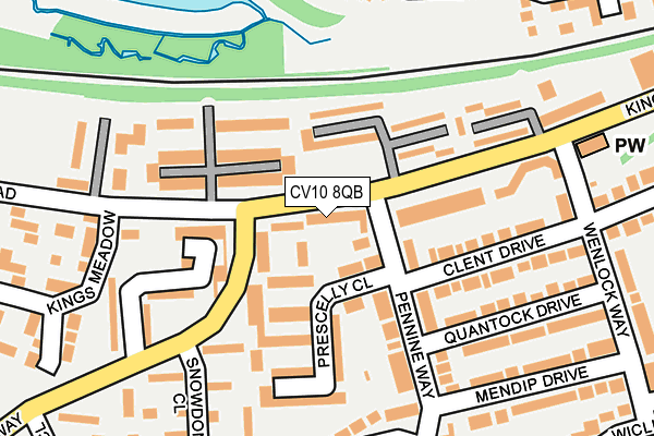 CV10 8QB map - OS OpenMap – Local (Ordnance Survey)