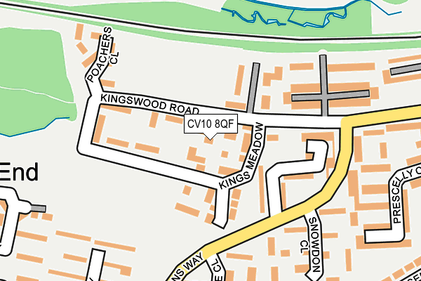 CV10 8QF map - OS OpenMap – Local (Ordnance Survey)