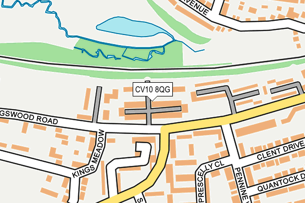 CV10 8QG map - OS OpenMap – Local (Ordnance Survey)