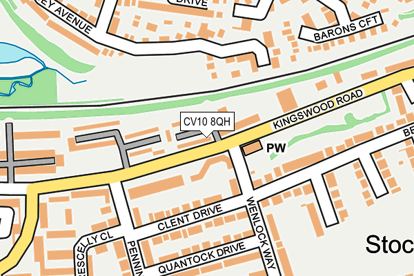 CV10 8QH map - OS OpenMap – Local (Ordnance Survey)