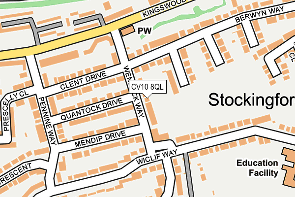 CV10 8QL map - OS OpenMap – Local (Ordnance Survey)