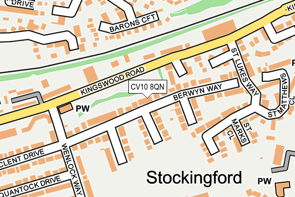 CV10 8QN map - OS OpenMap – Local (Ordnance Survey)