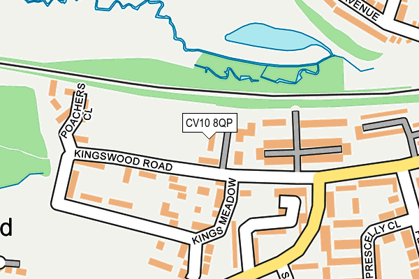 CV10 8QP map - OS OpenMap – Local (Ordnance Survey)