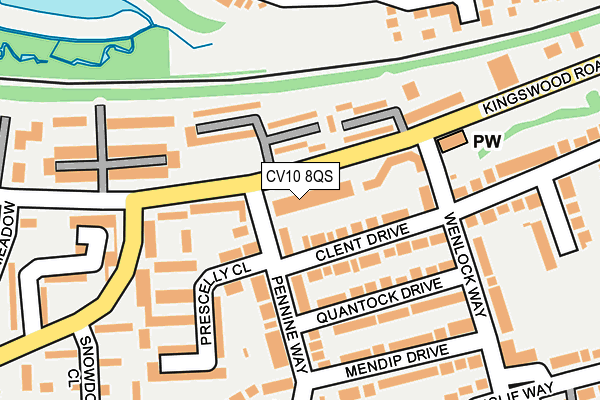 CV10 8QS map - OS OpenMap – Local (Ordnance Survey)