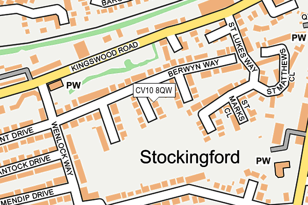 CV10 8QW map - OS OpenMap – Local (Ordnance Survey)